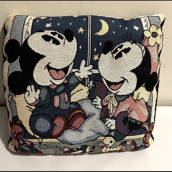 Disney Other - Vintage Disney Baby Mickey & Minnie Accent Throw Pillow Tapestry 12’